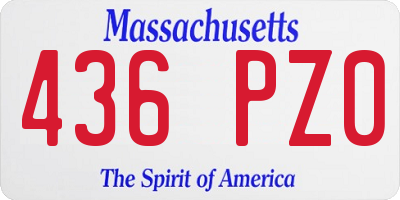 MA license plate 436PZ0