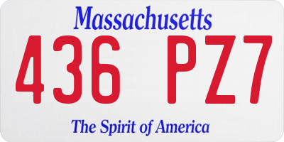 MA license plate 436PZ7