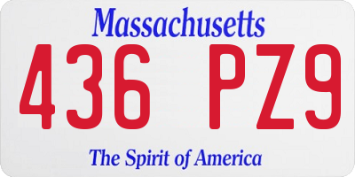MA license plate 436PZ9
