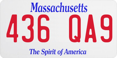 MA license plate 436QA9