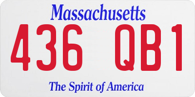 MA license plate 436QB1
