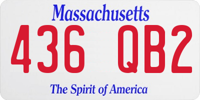 MA license plate 436QB2