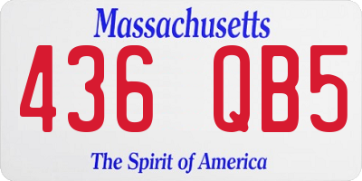 MA license plate 436QB5