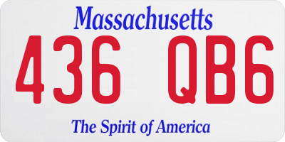 MA license plate 436QB6