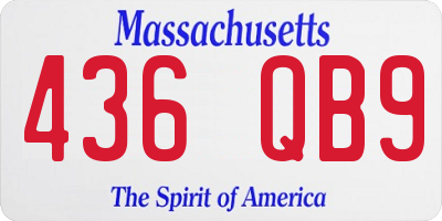 MA license plate 436QB9