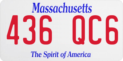 MA license plate 436QC6