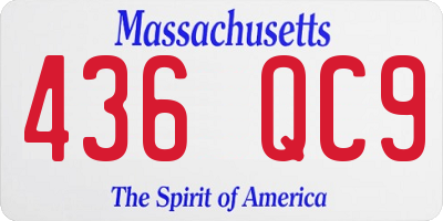 MA license plate 436QC9