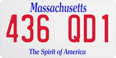 MA license plate 436QD1