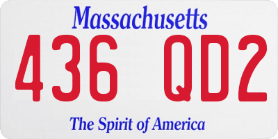 MA license plate 436QD2