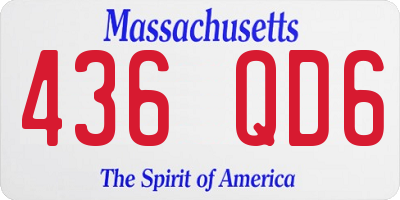 MA license plate 436QD6