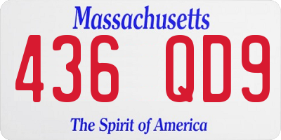 MA license plate 436QD9