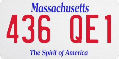 MA license plate 436QE1