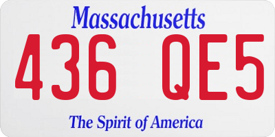 MA license plate 436QE5