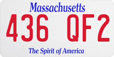 MA license plate 436QF2
