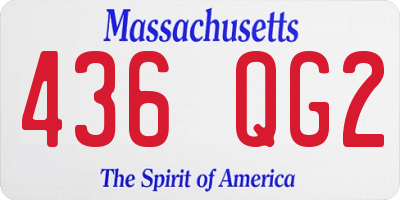 MA license plate 436QG2