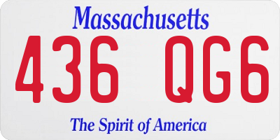 MA license plate 436QG6