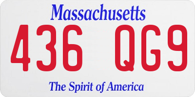 MA license plate 436QG9