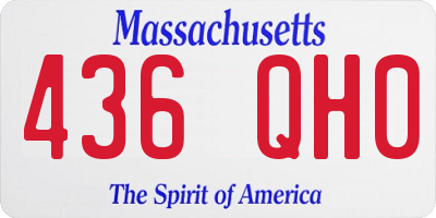 MA license plate 436QH0
