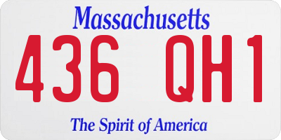 MA license plate 436QH1