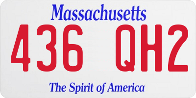 MA license plate 436QH2