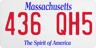 MA license plate 436QH5