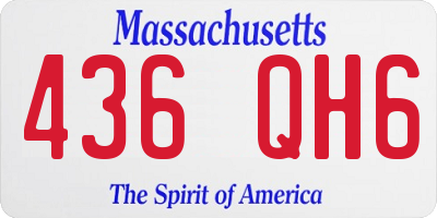 MA license plate 436QH6