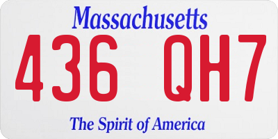 MA license plate 436QH7