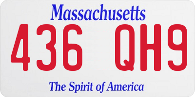 MA license plate 436QH9
