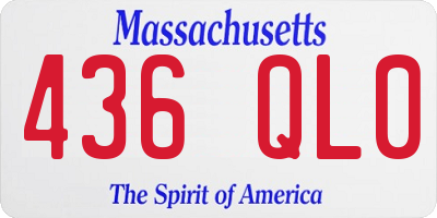 MA license plate 436QL0