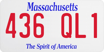 MA license plate 436QL1