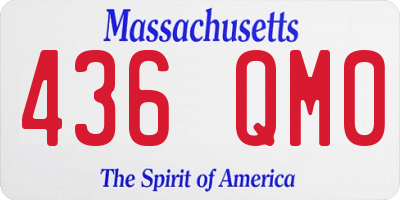 MA license plate 436QM0