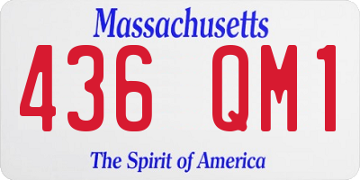 MA license plate 436QM1