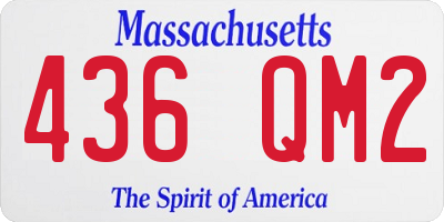 MA license plate 436QM2
