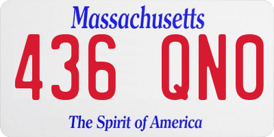 MA license plate 436QN0