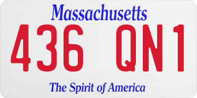 MA license plate 436QN1