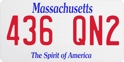 MA license plate 436QN2
