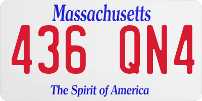 MA license plate 436QN4