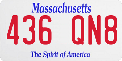 MA license plate 436QN8