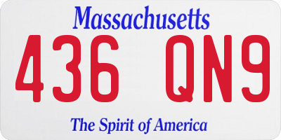 MA license plate 436QN9