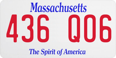 MA license plate 436QO6