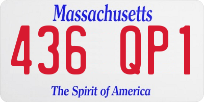 MA license plate 436QP1