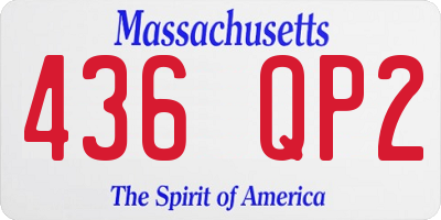 MA license plate 436QP2