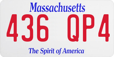 MA license plate 436QP4