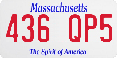 MA license plate 436QP5
