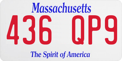 MA license plate 436QP9