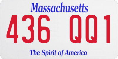 MA license plate 436QQ1