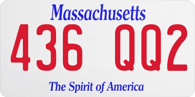MA license plate 436QQ2