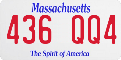 MA license plate 436QQ4
