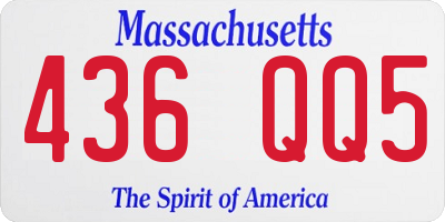 MA license plate 436QQ5