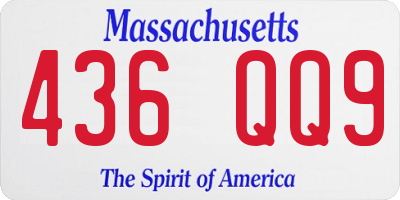 MA license plate 436QQ9